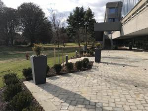 Fiberglass Planter GEOTSQ2142 Charcoal Matte