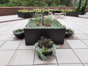 Fiberglass Rooftop Planters MillRock 345 E 93rd St NYC