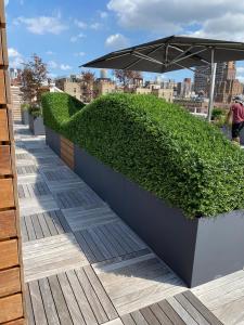 Miller Residence3 (Blue Plant) Fiberglass Lipless Flat Bottom Planters